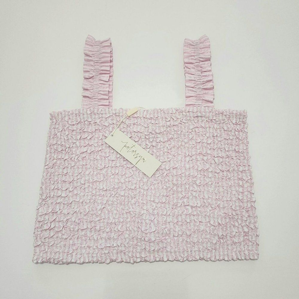 New PETERSYN Tami - Size‎ L - Fuchsia Smocked Top